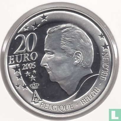 België 20 euro 2005 (PROOF) "2006 Football World Cup in Germany" - Afbeelding 1