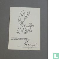 Hergé Carte de voeux 1983