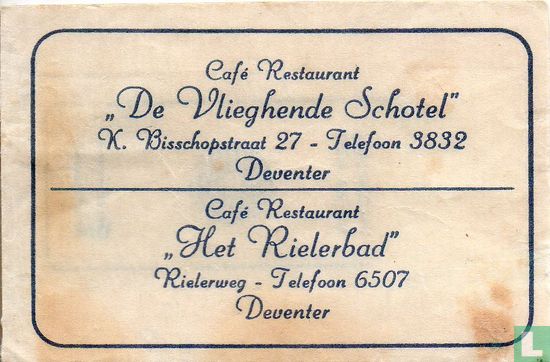 Café Restaurant "De Vlieghende Schotel" - Image 1