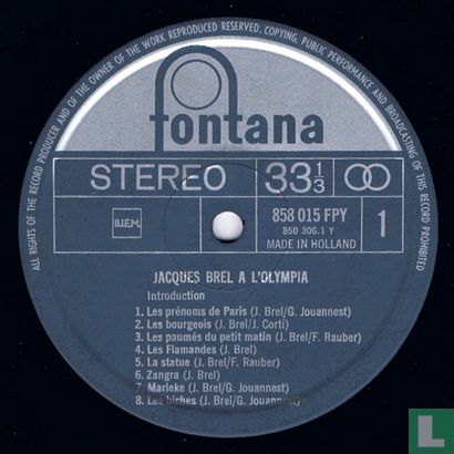 Jacques Brel a L'Olympia - Afbeelding 3