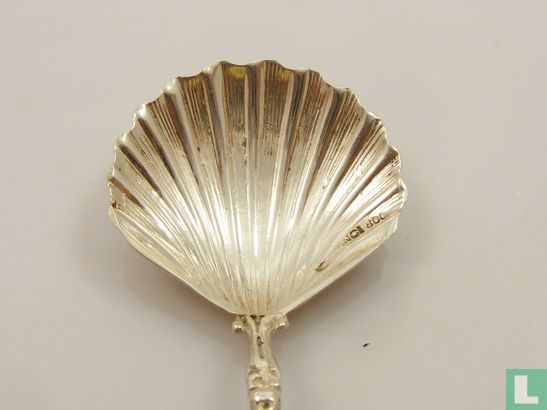 Zilveren lepel met schelpbak - Image 1