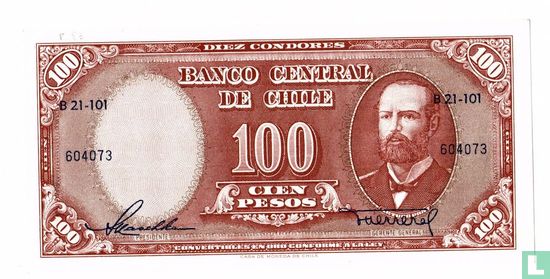 Chile 100 Pesos = 10 Condores ND (1958-59) - Image 1