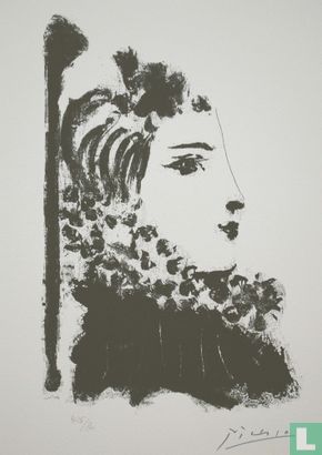Profiel van een vrouw met halskraag - Image 1