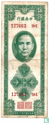 China 500 Customs Gold Units - Afbeelding 1