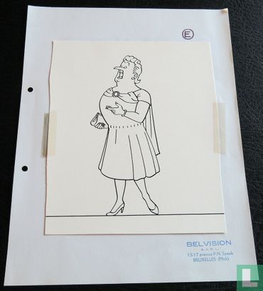 Oorspronkelijke tekening door de studio Hergé - Kapitein Haddock