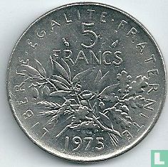France 5 francs 1975 - Image 1