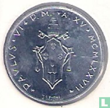 Vatikan 1 Lira 1977 - Bild 1
