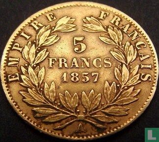 Frankrijk 5 francs 1857 (goud) - Afbeelding 1