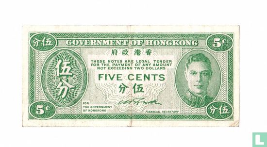 Hong Kong 5 Cent-1945