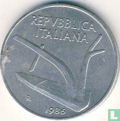 Italy 10 lire 1986 - Image 1