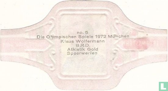 Klaus Wolfermann, F.r.g., Athletik Gold, Speerwerfen - Image 2