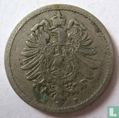 Empire allemand 5 pfennig 1889 (F) - Image 2
