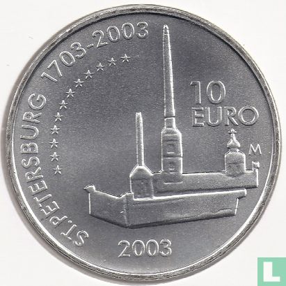 Finlande 10 euro 2003 "300 years of St. Petersburg" - Image 1