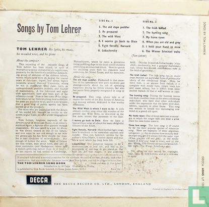 Songs by Tom Lehrer - Afbeelding 2