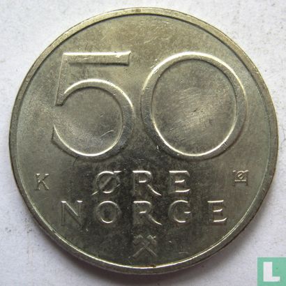Noorwegen 50 Øre 1986 - Bild 2