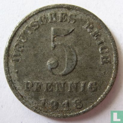 German Empire 5 pfennig 1918 (D) - Image 1