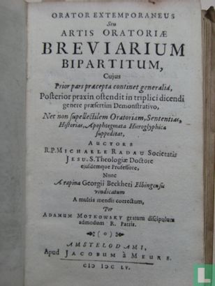 Orator Extemporaneus Seu Artis Oratoriae Breviarium Bipartitum   - Afbeelding 3