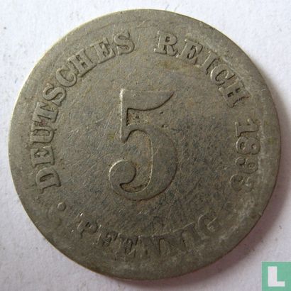 Duitse Rijk 5 pfennig 1893 (J) - Afbeelding 1