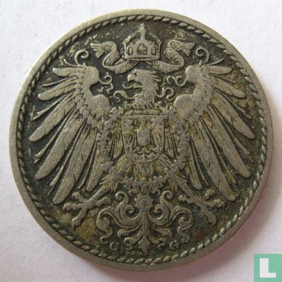 Empire allemand 5 pfennig 1908 (G) - Image 2