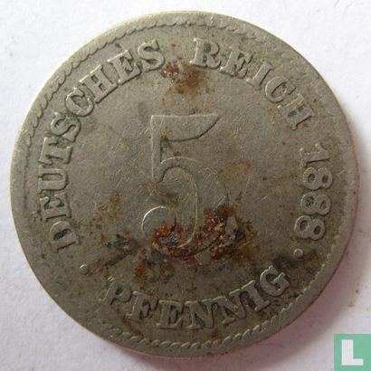 Duitse Rijk 5 pfennig 1888 (E) - Afbeelding 1