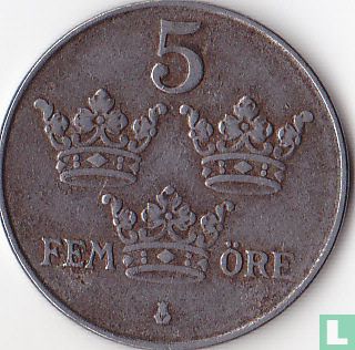 Suède 5 öre 1918 - Image 2