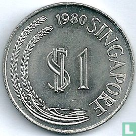 Singapour 1 dollar 1980 - Image 1