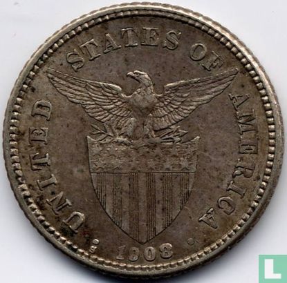 Philippines 20 centavos 1908 - Image 1