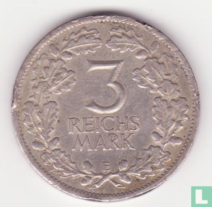 Deutsches Reich 3 Reichsmark 1925 (E) "1000 years of the Rhineland" - Bild 2
