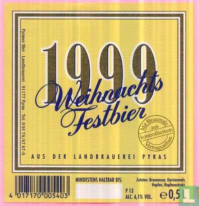 Weinachts Festbier 1999