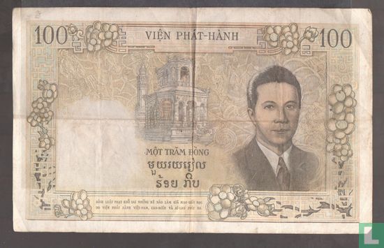 Frans-Indochina 100 piaster 1954 - Afbeelding 1