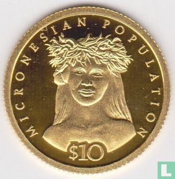 Nauru 10 dollars 2007 (PROOF) "Micronesian population" - Image 2