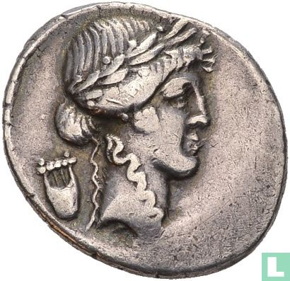 Romeinse Republiek. P. Clodius, AR Denarius Rome 42 v.C. - Afbeelding 1