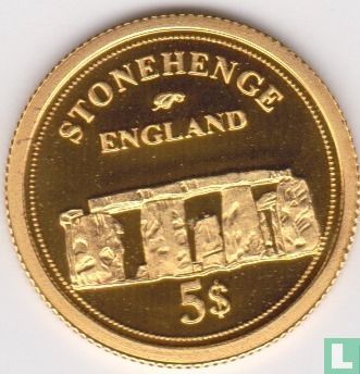 Fiji 5 dollars 2006 (PROOF) "Stonehenge" - Image 2