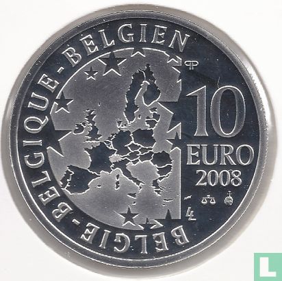 Belgium 10 euro 2008 (PROOF) "100th anniversary of Maurice Maeterlinck's play - l'Oiseau bleu" - Image 1