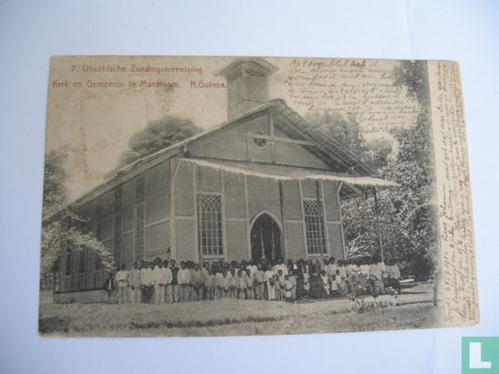 Kerk en Gemeente te Mansinam. N. Guinea. - Afbeelding 1