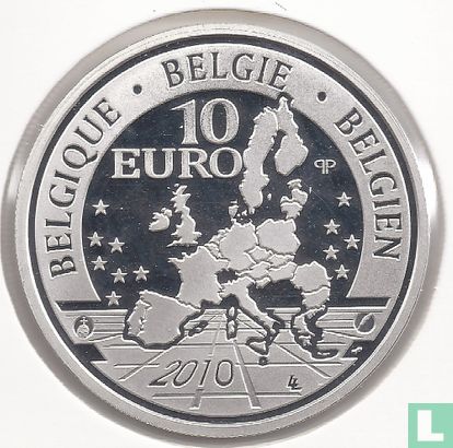 België 10 euro 2010 (PROOF) "100th anniversary of the birth of Django Reinhardt" - Afbeelding 1