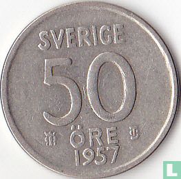 Sweden 50 öre 1957 - Image 1