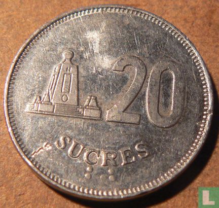 Ecuador 20 Sucre 1991 - Bild 2