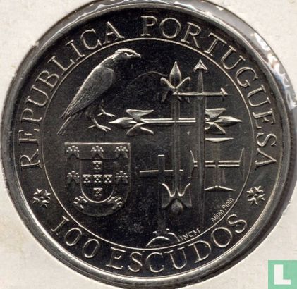 Portugal 100 escudos 1995 (koper-nikkel) "400th anniversary Death of António Prior do Crato" - Afbeelding 2