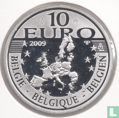België 10 euro 2009 (PROOF) "500 years edition of Erasmus novel - The praise of folly" - Afbeelding 1