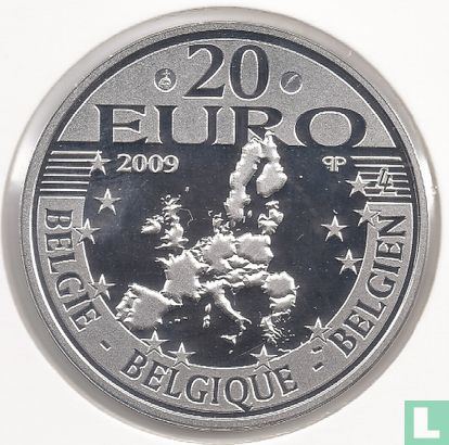 België 20 euro 2009 (PROOF) "Canonization of Father Damien" - Afbeelding 1