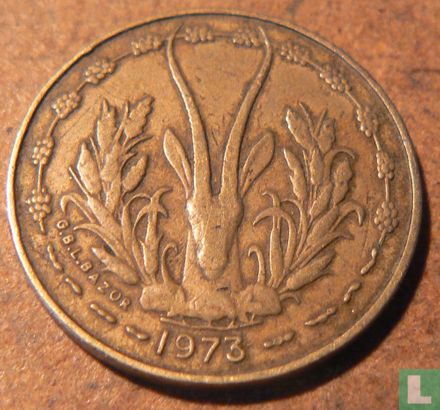 États d'Afrique de l'Ouest 5 francs 1973 - Image 1
