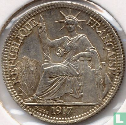 Indochine française 10 centimes 1917 - Image 1