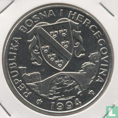 Bosnien und Herzegowina 500 Dinara 1994 (PROOFLIKE) "Gray wolf" - Bild 1