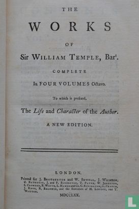 The Works of Sir William Temple, Bart. [Vol. I] - Image 2