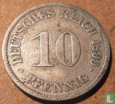 Duitse Rijk 10 pfennig 1899 (J) - Afbeelding 1