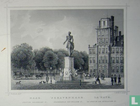 ’s Gravenhage. Standbeeld van Willem II.