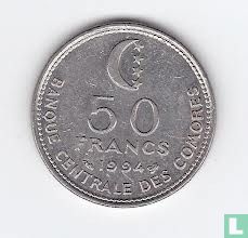 Comoros 50 francs 1994 - Image 1
