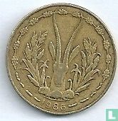 West-Afrikaanse Staten 5 francs 1986 - Afbeelding 1