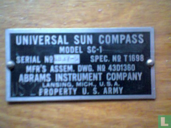 Compass, sun, universal type, Abrams model SC-1 - Afbeelding 3